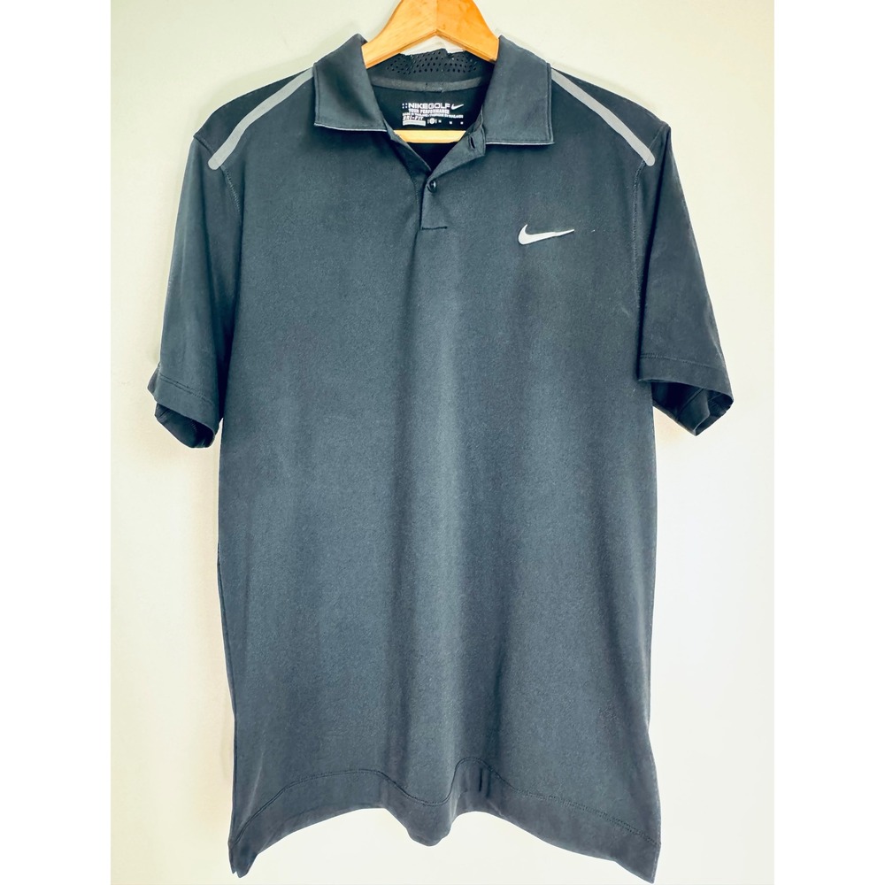 Nike Golf Tour Performance BLACK  Dri-FIT Polo Shirt Athletic Fit - M